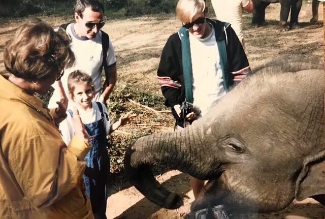 Nancy with Baby Elephant