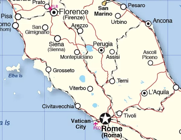 Map of Italy courtesy of Nations Online