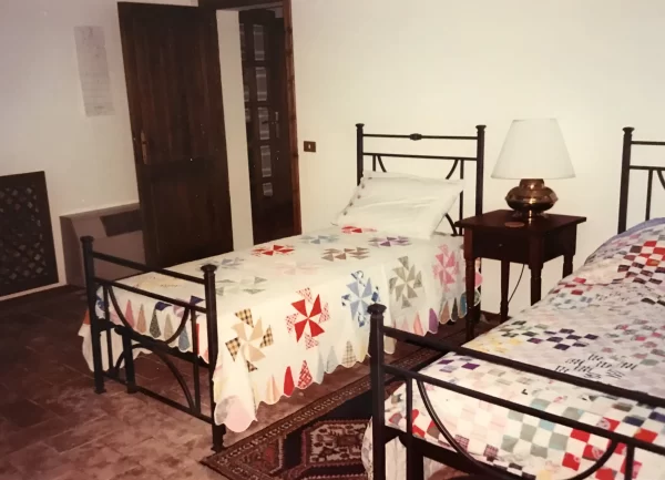 Twin beds in guest room