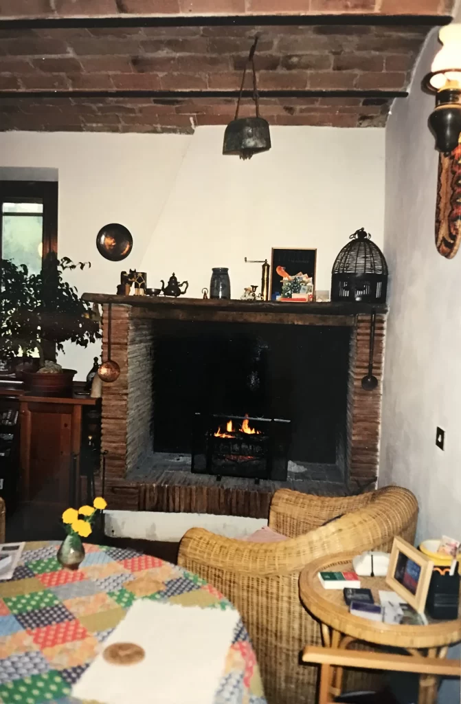 kitchen fireplace
