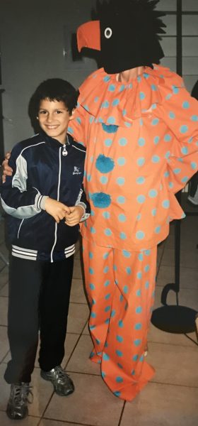 clown with a boy