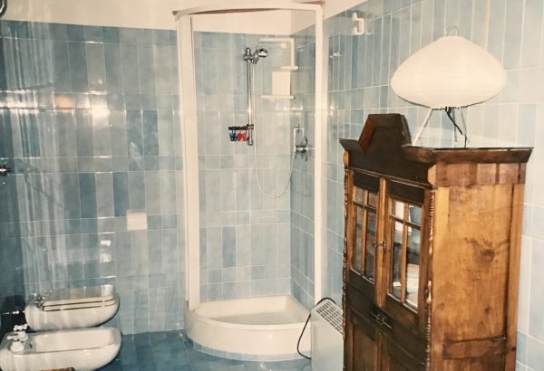 blue bathroom