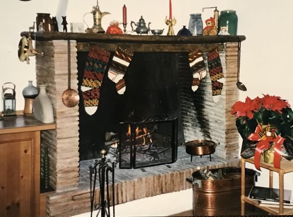 kitchen fireplace
