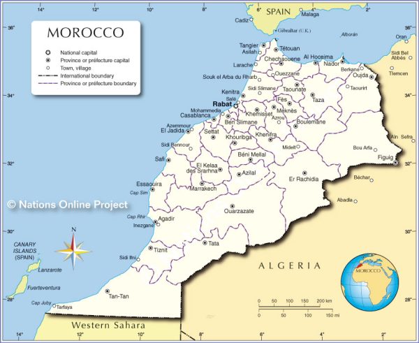 map of Morocco