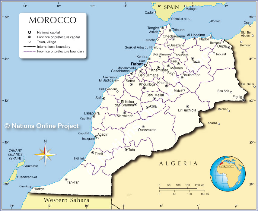 map of Morocco