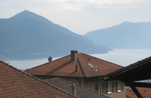 rooftops and mountains