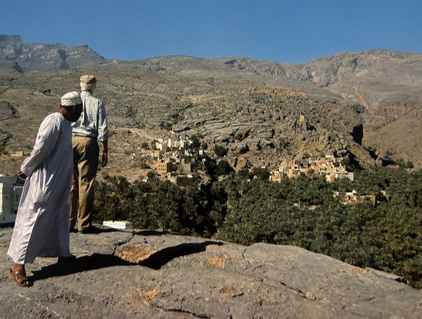 Russell and Abu looking across valley